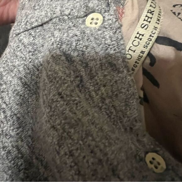 Scotch Shrunk Long Sleeve Removable Hood Button Up Plaid Sz 8 - Picture 13 of 13